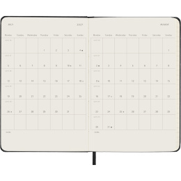 Kalender 12M Weekly Notebook 2027 Hardcover Pocket Black  i gruppen  Papir & Blokk / Kalendere / 12 md kalendere hos Pen Store (137458)