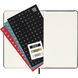 Kalender 12M Weekly Notebook 2027 Hardcover Pocket Black  i gruppen  Papir & Blokk / Kalendere / 12 md kalendere hos Pen Store (137458)