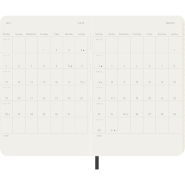 Kalender 12M Weekly Notebook 2027 Softcover Pocket Black  i gruppen  Papir & Blokk / Kalendere / 12 md kalendere hos Pen Store (137459)