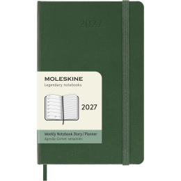 Kalender 12M Weekly Notebook 2027 Hardcover Pocket Myrtle Green  i gruppen  Papir & Blokk / Kalendere / 12 md kalendere hos Pen Store (137460)