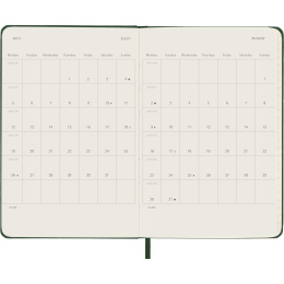 Kalender 12M Weekly Notebook 2027 Hardcover Pocket Myrtle Green  i gruppen  Papir & Blokk / Kalendere / 12 md kalendere hos Pen Store (137460)