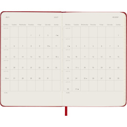 Kalender 12M Weekly Notebook 2027 Hardcover Pocket Red  i gruppen  Papir & Blokk / Kalendere / 12 md kalendere hos Pen Store (137463)
