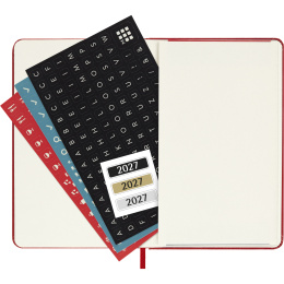 Kalender 12M Weekly Notebook 2027 Hardcover Pocket Red  i gruppen  Papir & Blokk / Kalendere / 12 md kalendere hos Pen Store (137463)