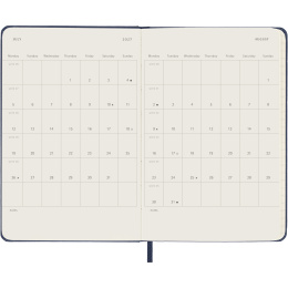 Kalender 12M Weekly Notebook 2027 Hardcover Pocket Sapphire Blue  i gruppen  Papir & Blokk / Kalendere / 12 md kalendere hos Pen Store (137465)