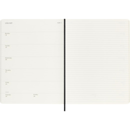 Kalender 12M Weekly Notebook 2027 Softcover XL Black  i gruppen  Papir & Blokk / Kalendere / 12 md kalendere hos Pen Store (137467)