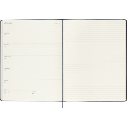 Kalender 12M Weekly Notebook 2027 Hardcover XL Sapphire Blue  i gruppen  Papir & Blokk / Kalendere / 12 md kalendere hos Pen Store (137468)
