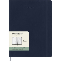 Kalender 12M Weekly Notebook 2027 Softcover XL Sapphire Blue  i gruppen  Papir & Blokk / Kalendere / 12 md kalendere hos Pen Store (137469)