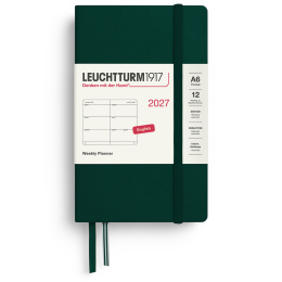 Kalender Weekly Planner 2027 A6 Forest Green i gruppen  Papir & Blokk / Kalendere / 12 md kalendere hos Pen Store (137484)