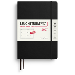 Kalender Weekly Planner 2027 A5 Black i gruppen  Papir & Blokk / Kalendere / 12 md kalendere hos Pen Store (137486)