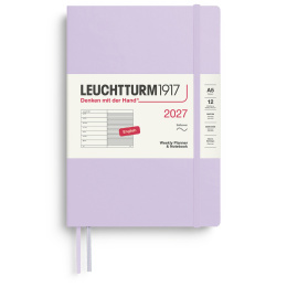 Kalender Weekly Planner & Notebook 2027 A5 Soft Cover Lilac i gruppen  Papir & Blokk / Kalendere / 12 md kalendere hos Pen Store (137494)