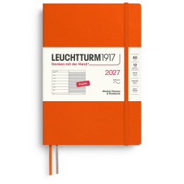 Kalender Weekly Planner & Notebook 2027 A5 Soft Cover Pumpkin i gruppen  Papir & Blokk / Kalendere / 12 md kalendere hos Pen Store (137498)