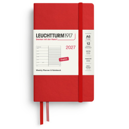 Kalender Weekly Planner & Notebook 2027 A6 Cherry i gruppen  Papir & Blokk / Kalendere / 12 md kalendere hos Pen Store (137507)