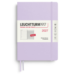 Kalender Weekly Planner & Notebook 2027 A5 Lilac i gruppen  Papir & Blokk / Kalendere / 12 md kalendere hos Pen Store (137513)