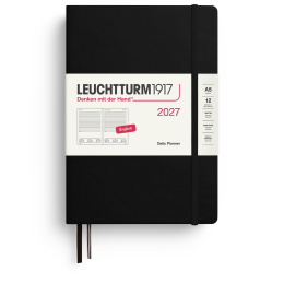 Kalender Daily Planner 2027 A5 Black i gruppen  Papir & Blokk / Kalendere / 12 md kalendere hos Pen Store (137526)