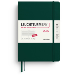 Kalender Daily Planner 2027 A5 Forest Green i gruppen  Papir & Blokk / Kalendere / 12 md kalendere hos Pen Store (137531)