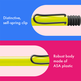 Safari Kulepenn Neon Yellow i gruppen Penner / Fine Writing / Kulepenner hos Pen Store (137580)