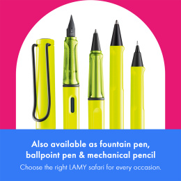 Safari Rollerball Neon Yellow i gruppen Penner / Fine Writing / Rollerballpenner hos Pen Store (137581)