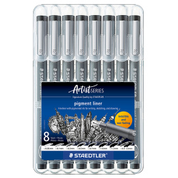 Pigment Liner 8-set i gruppen Penner / Kunstnerpenner / Fineliners hos Pen Store (137608)