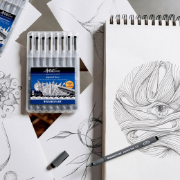 Pigment Liner 8-set i gruppen Penner / Kunstnerpenner / Fineliners hos Pen Store (137608)