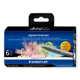 Pigment Arts Brush Pen 6-sett Pastel i gruppen Penner / Kunstnerpenner / Penselpenner hos Pen Store (137611)