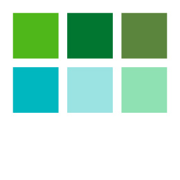 Pigment Arts Brush Pen 6-sett Green/Turquoise i gruppen Penner / Kunstnerpenner / Penselpenner hos Pen Store (137613)