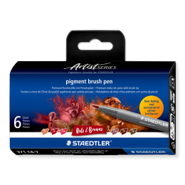 Pigment Arts Brush Pen 6-sett Red/Brown i gruppen Penner / Kunstnerpenner / Penselpenner hos Pen Store (137617)
