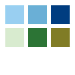 Pigment Arts Brush Pen 6-sett Blue/Green i gruppen Penner / Kunstnerpenner / Penselpenner hos Pen Store (137618)