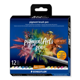 Pigment Arts Brush Pen 12-sett Nature i gruppen Penner / Kunstnerpenner / Penselpenner hos Pen Store (137622)