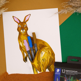 Pigment Arts Brush Pen 12-sett Nature i gruppen Penner / Kunstnerpenner / Penselpenner hos Pen Store (137622)