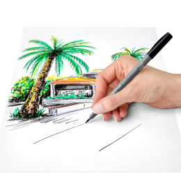 Pigment Arts Soft Brush Pen 6-sett Grey i gruppen Penner / Kunstnerpenner / Penselpenner hos Pen Store (137626)