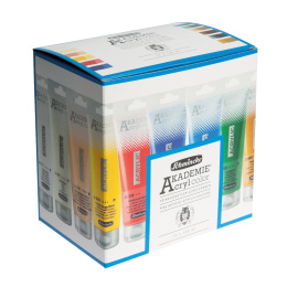 Akademie Akrylmaling 120 ml 12-sett i gruppen Kunstnermateriell / Kunstnerfarge / Akrylmaling hos Pen Store (137785)