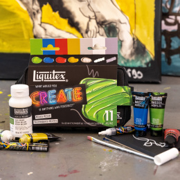 Akrylmaling Basics Mixed Media Set 5x22 ml i gruppen Kunstnermateriell / Kunstnerfarge / Akrylmaling hos Pen Store (137827)