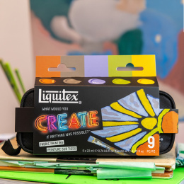 Akrylmaling Basics Fabric Painting 5 x 22 ml i gruppen Kunstnermateriell / Kunstnerfarge / Akrylmaling hos Pen Store (137830)