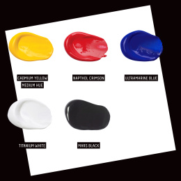 Akrylmaling Basics 3D Painting 5 x 22 ml i gruppen Kunstnermateriell / Kunstnerfarge / Akrylmaling hos Pen Store (137831)