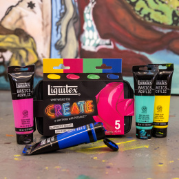 Akrylmaling Basics Illuminated Brights Set 4 x 118 ml i gruppen Kunstnermateriell / Kunstnerfarge / Akrylmaling hos Pen Store (137833)