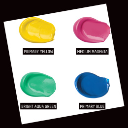 Akrylmaling Basics Illuminated Brights Set 4 x 118 ml i gruppen Kunstnermateriell / Kunstnerfarge / Akrylmaling hos Pen Store (137833)