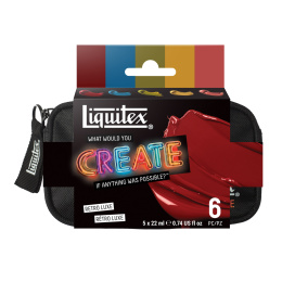 Akrylmaling Pro Heavy Body Retro Luxe Set 5 x 22 ml i gruppen Kunstnermateriell / Kunstnerfarge / Akrylmaling hos Pen Store (137835)
