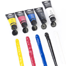 Akrylmaling Basics Set 4x75 ml + 1x118 ml i gruppen Kunstnermateriell / Kunstnerfarge / Akrylmaling hos Pen Store (137838)