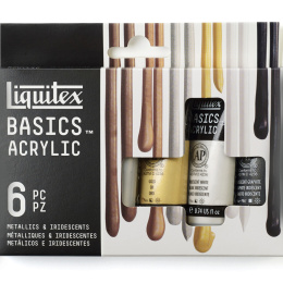 Akrylmaling Metallic & Iridescent Set Tubes 6x22 ml i gruppen Kunstnermateriell / Kunstnerfarge / Akrylmaling hos Pen Store (137840)