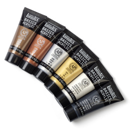 Akrylmaling Metallic & Iridescent Set Tubes 6x22 ml i gruppen Kunstnermateriell / Kunstnerfarge / Akrylmaling hos Pen Store (137840)