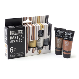 Akrylmaling Metallic & Iridescent Set Tubes 6x22 ml i gruppen Kunstnermateriell / Kunstnerfarge / Akrylmaling hos Pen Store (137840)