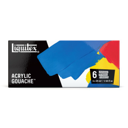 Gouachemaling Primaries Set 6x59 ml i gruppen Kunstnermateriell / Kunstnerfarge / Gouache hos Pen Store (137843)