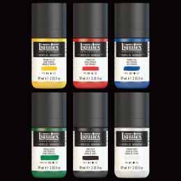 Gouachemaling Primaries Set 6x59 ml i gruppen Kunstnermateriell / Kunstnerfarge / Gouache hos Pen Store (137843)