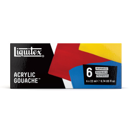 Gouachemaling Primaries Set 6x22 ml i gruppen Kunstnermateriell / Kunstnerfarge / Gouache hos Pen Store (137844)