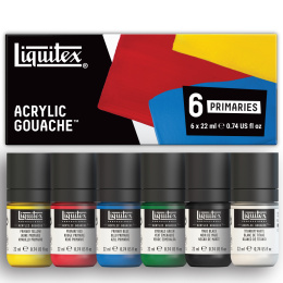 Gouachemaling Primaries Set 6x22 ml i gruppen Kunstnermateriell / Kunstnerfarge / Gouache hos Pen Store (137844)