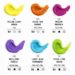 Akrylmaling Heavy Body Vibrant Set 6x22 ml i gruppen Kunstnermateriell / Kunstnerfarge / Akrylmaling hos Pen Store (137846)