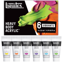 Akrylmaling Heavy Body Vibrant Set 6x22 ml i gruppen Kunstnermateriell / Kunstnerfarge / Akrylmaling hos Pen Store (137846)