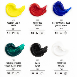 Akrylmaling Heavy Body Colour Set 6x22 ml i gruppen Kunstnermateriell / Kunstnerfarge / Akrylmaling hos Pen Store (137847)