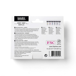 Akrylmaling Heavy Body Colour Set 6x22 ml i gruppen Kunstnermateriell / Kunstnerfarge / Akrylmaling hos Pen Store (137847)