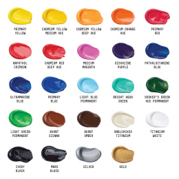 Akrylmaling Basics Set 24x22 ml i gruppen Kunstnermateriell / Kunstnerfarge / Akrylmaling hos Pen Store (137849)